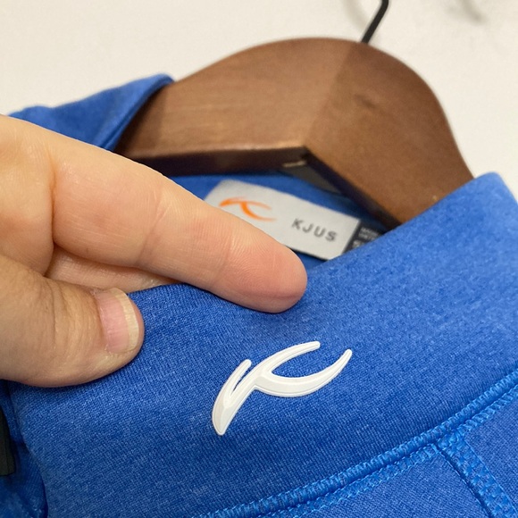 KJUS Shirt Mens 52 Large Blue  Keano Golf Half Zip Long Sleeve Mid Layer - Picture 6 of 16